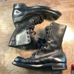 8in mudson last 8.5D regular combat boots 60s vintage made in USA